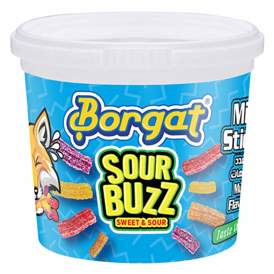 Lemon-flavored candy sticks with multiple flavors, 150 grams
