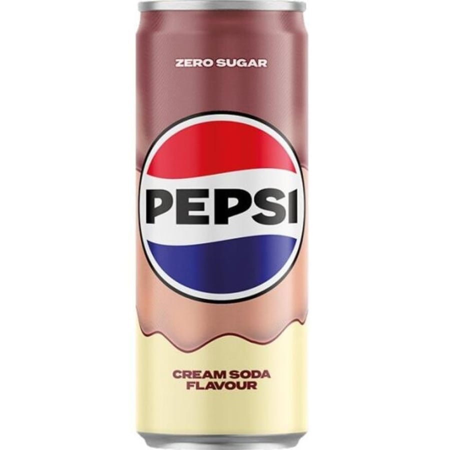 بيبسي زيرو سكر بنكهة كريم الصودا 240مل