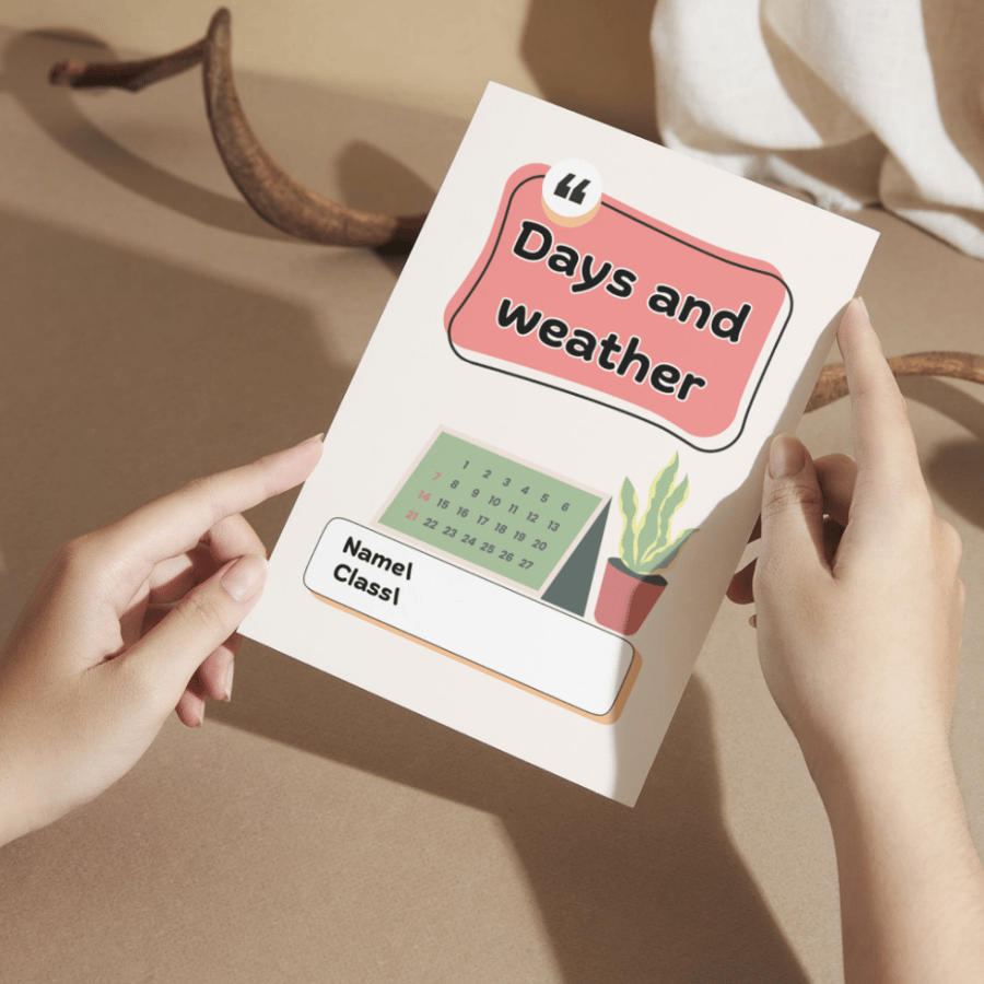 مطوية Engilsh Days and weather - أولى