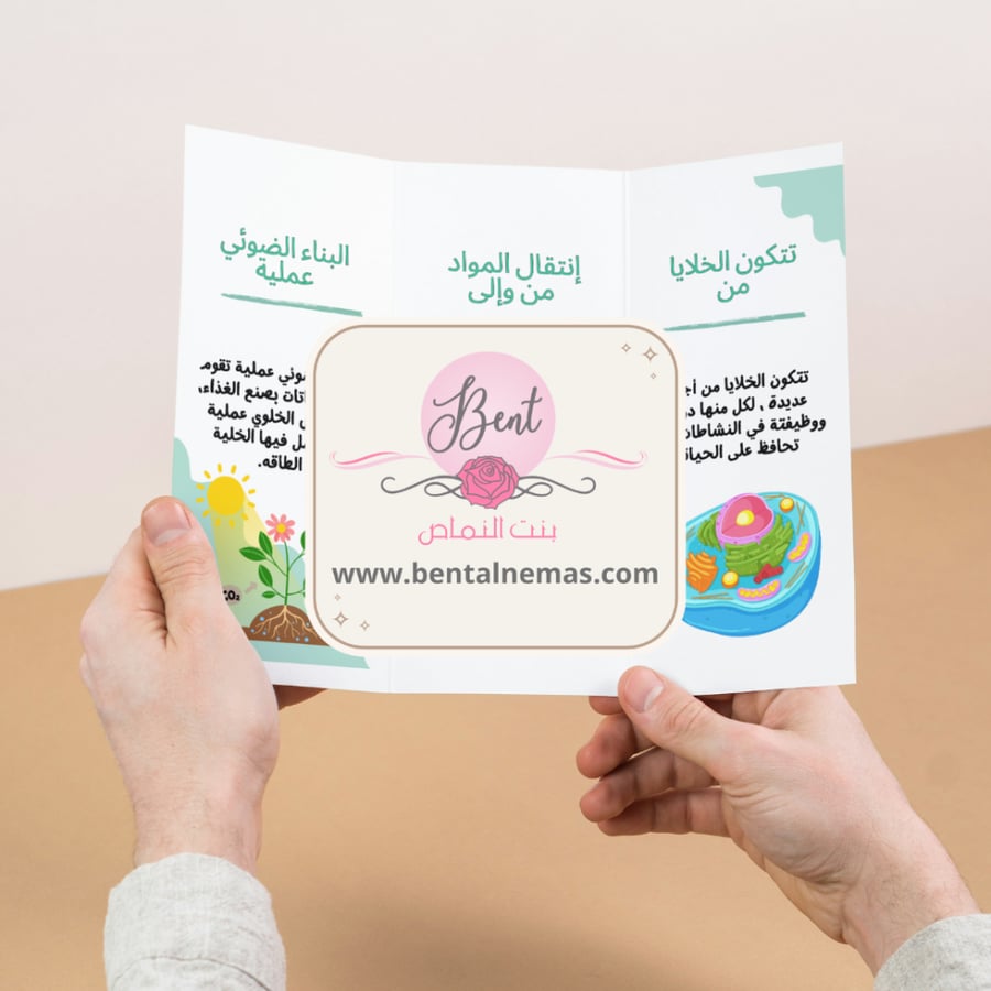 مطوية العلوم الخلية النباتية والخلية الحيوانية - سادس