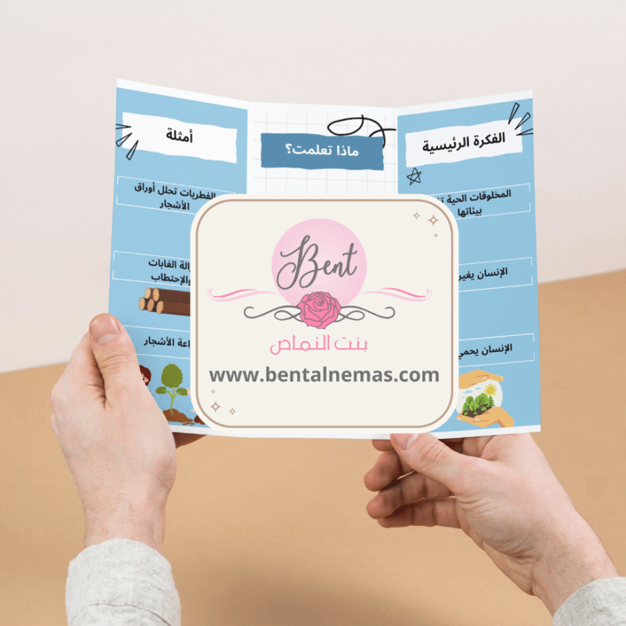 مطوية العلوم المخلوقات الحية تغير بيئاتها - ثالث الفصل الأول