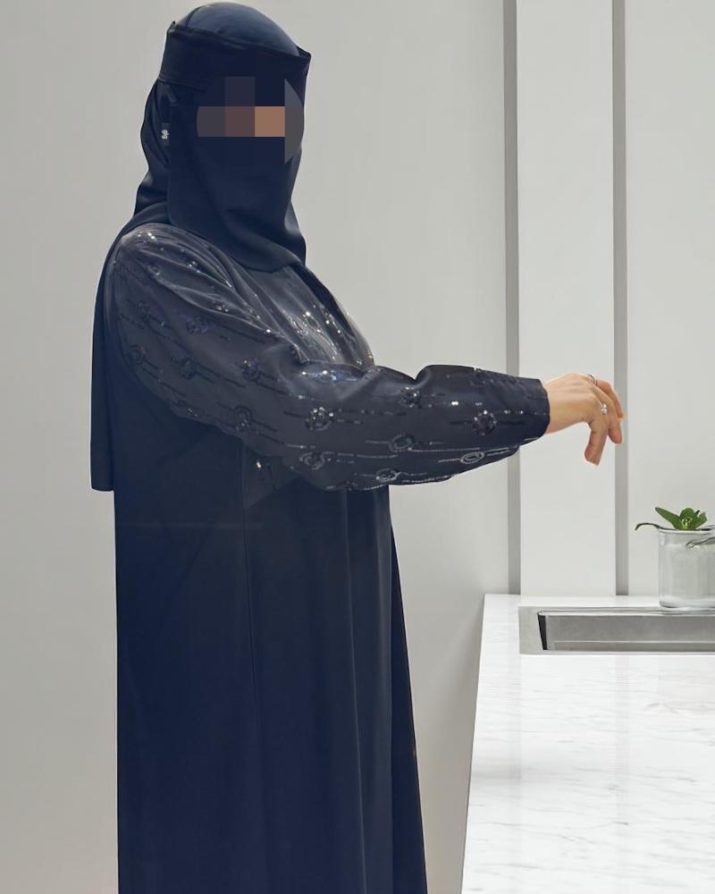 عباية زخات الكرستال