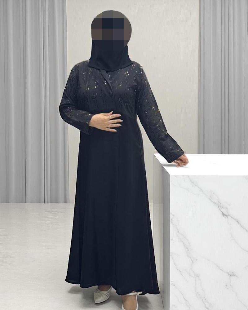 عباية زخات الكرستال