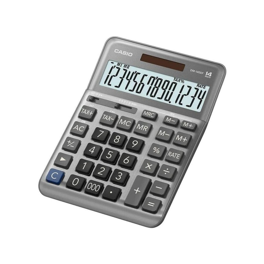 آلة حاسبة مكتبية كاسيو  و ضريبة 14خانة Casio DM 1400F