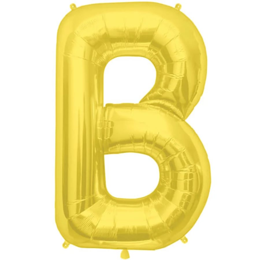 بالونات قصدير فضي وذهبي حرف B