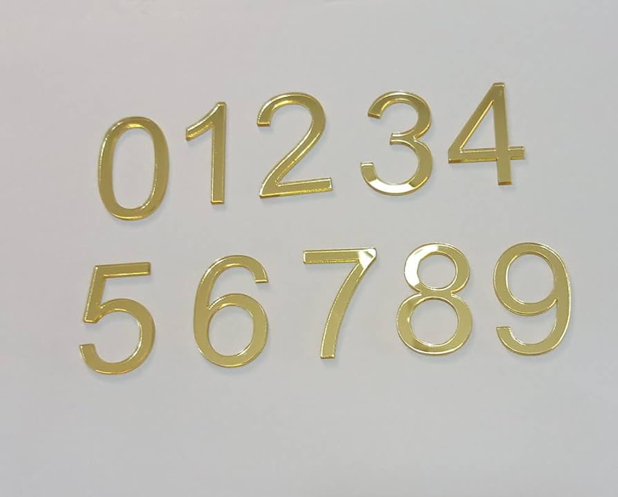 استيكر رقم 3 بلاستيك ذهبي SBC2568 032
