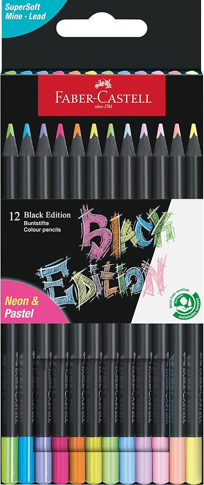 علبة 12لون للـBlack light فيبر كاستل