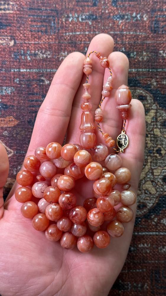 Fatoran salmon rosary – warmth of color and charm of authenticity