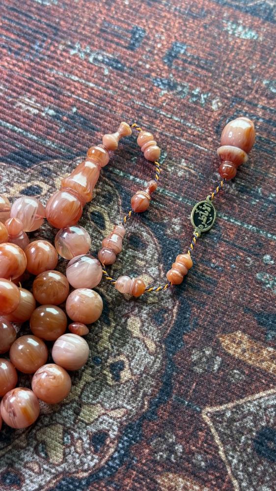 Fatoran salmon rosary – warmth of color and charm of authenticity