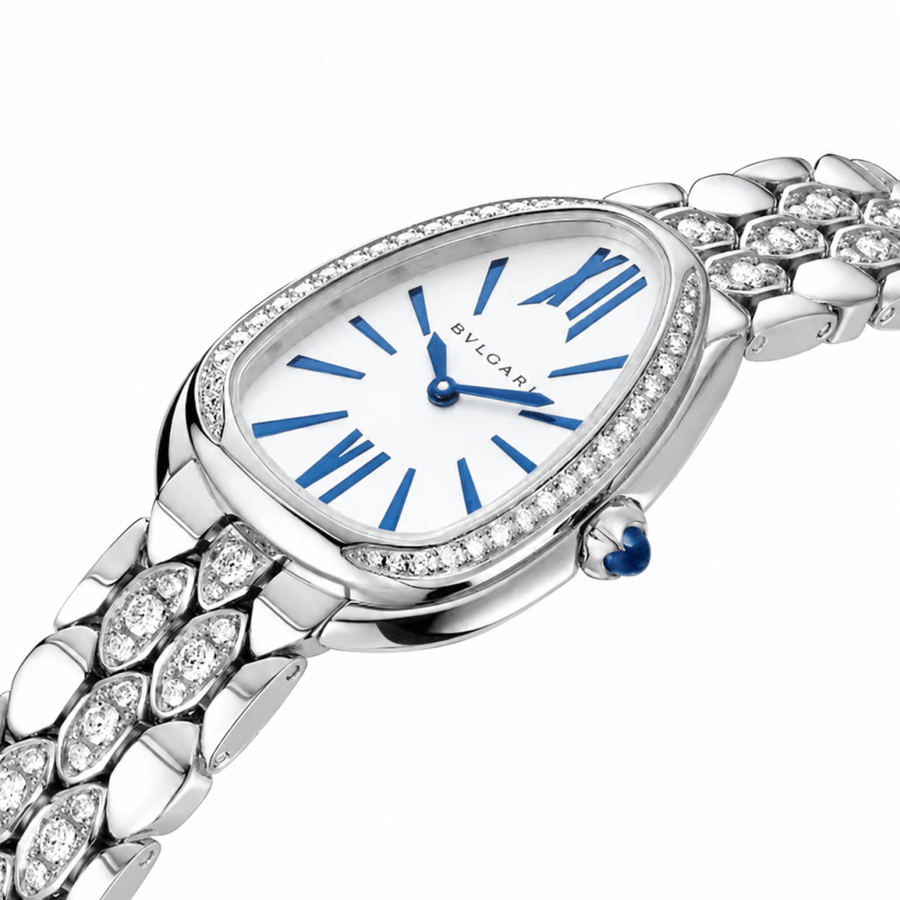 ساعة مرصعة بتصميم مستوحى من BVLGARI Serpenti Seduttori