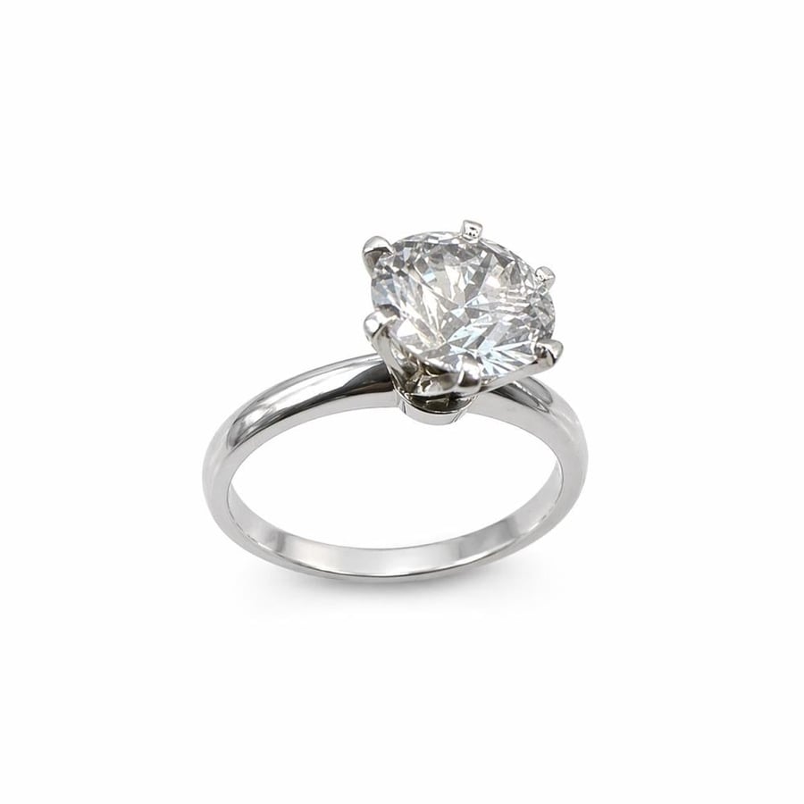 خاتم ألماس بتصميم مبتكر Round Cut Diamond