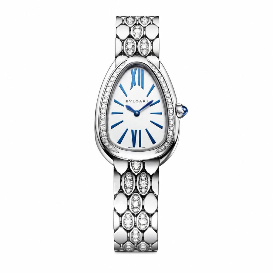 ساعة مرصعة بتصميم مستوحى من BVLGARI Serpenti Seduttori