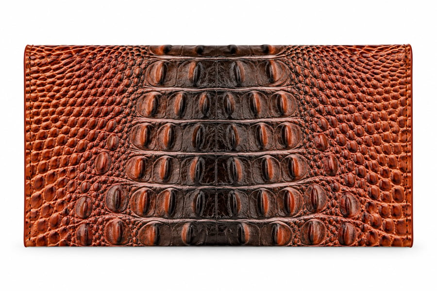 Croc Mini Pouch Burnt Orange & Brown