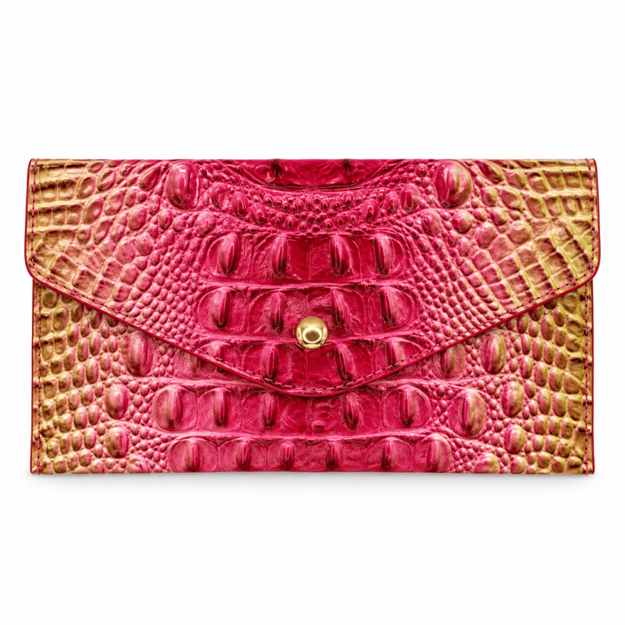 Croc Mini Pouch pink and green