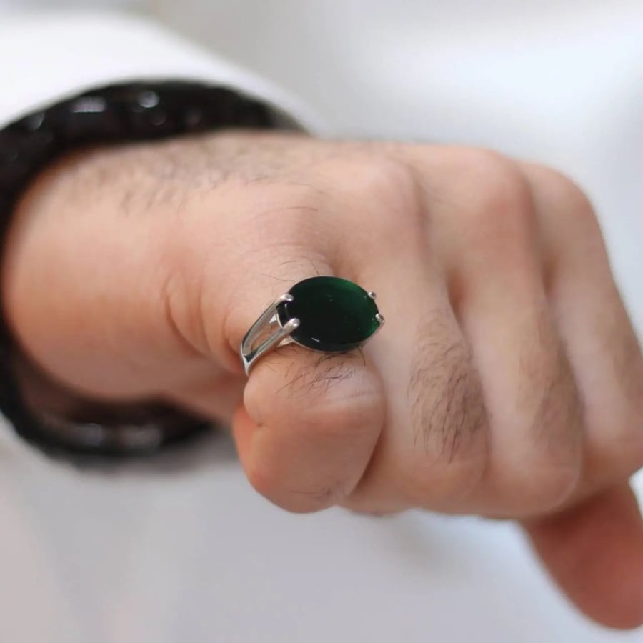 خواتم رجاليه ملكيه فضه عيار 925 خالص خاتم رجالي ملكي متجر سمو للخواتم