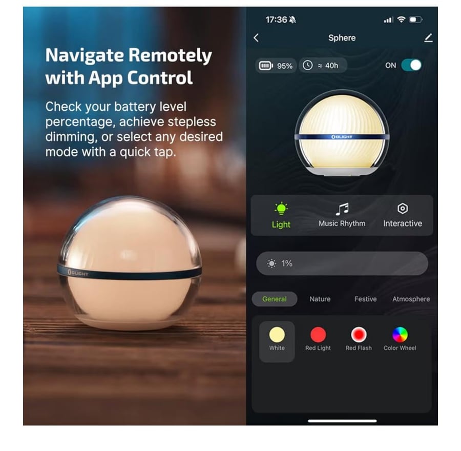 اضاءة Sphereمن Olight الذكي متعدد الاستخدام