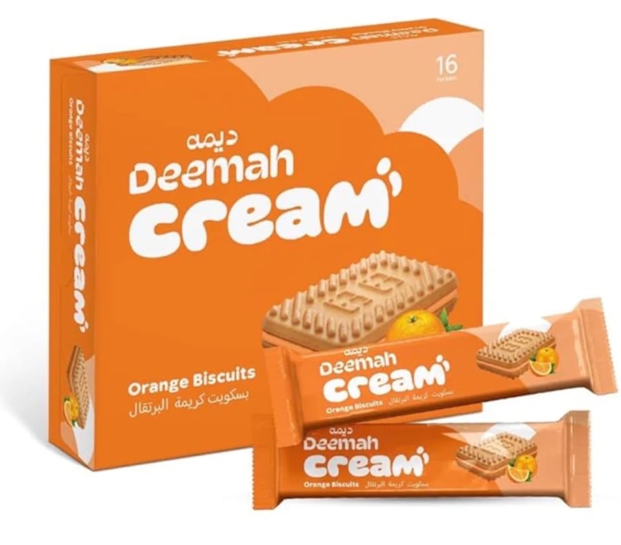 بسكويت كريمة البرتقال - Deemah Orange biscuits - 12pk