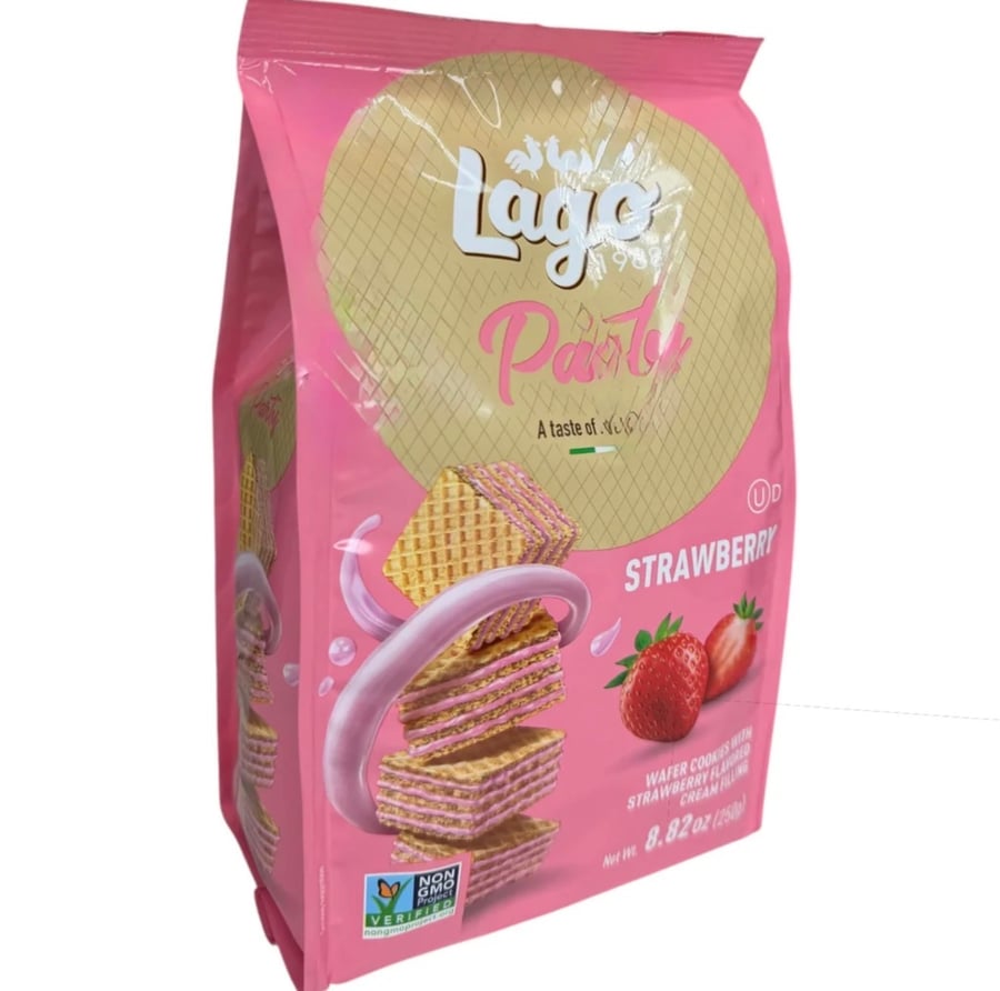 لاجو ويفر بالفراولة - Lago Party Wafers Duo Strawberry