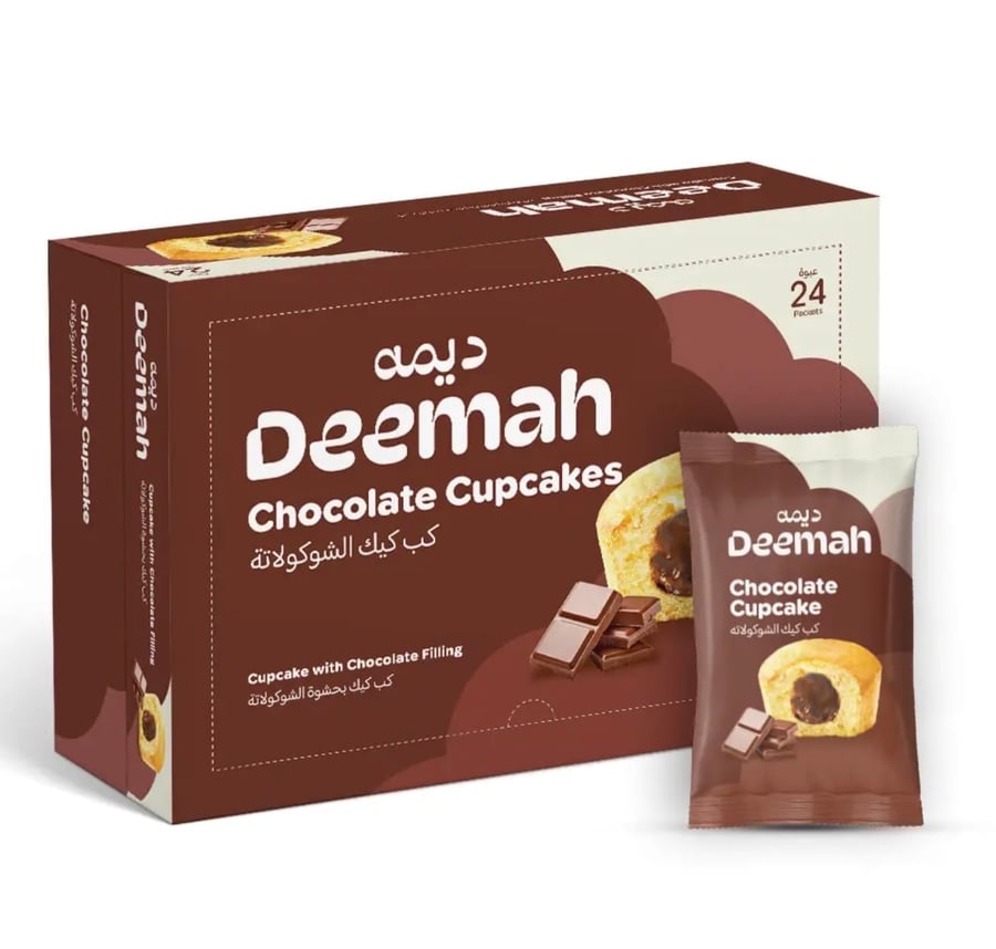 كب كيك بالشكولاتة ديمه - Deemah Chocolate Cupcake 12pk