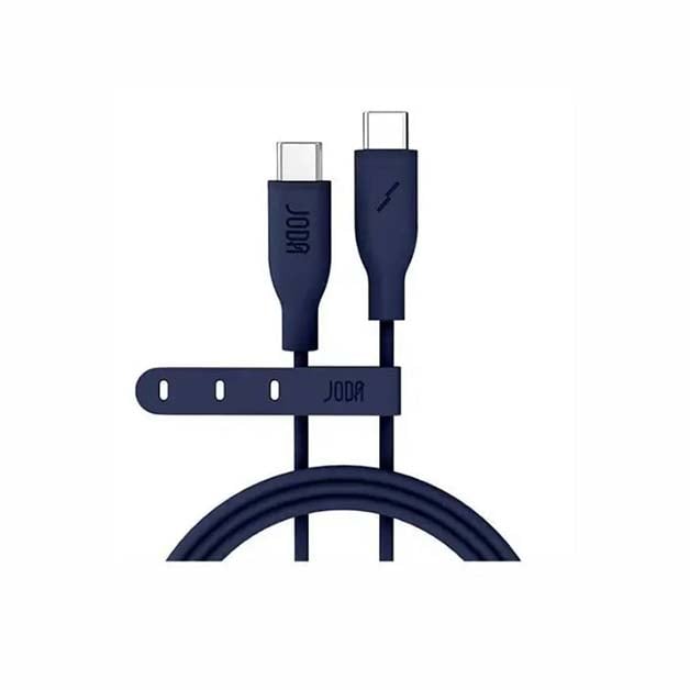 Joda Type-C to Type-C cable, 60W, 1m length, blue, 2-year warranty