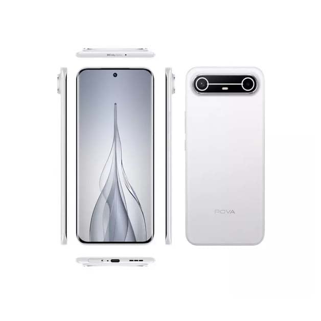 Tecno Pova Slim 5G, 256GB, 8GB RAM, 6.78-inch, Slim White, 2-Year Warranty