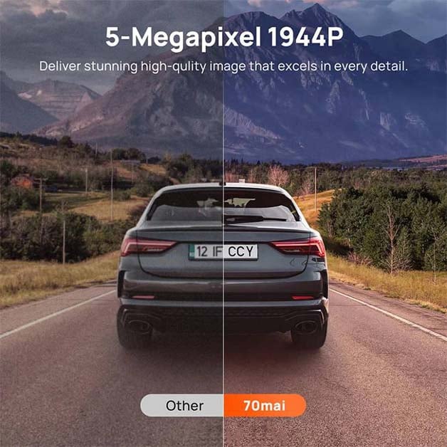 داش كام شاومي A510 كاميرا امامية وخلفية بدقة 3k ضمان سنتين