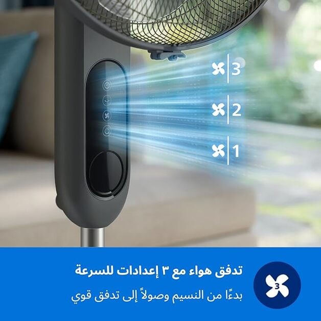 فيليبس CX1520/01 مروحة سلسلة 1000 اسود ضمان سنتين