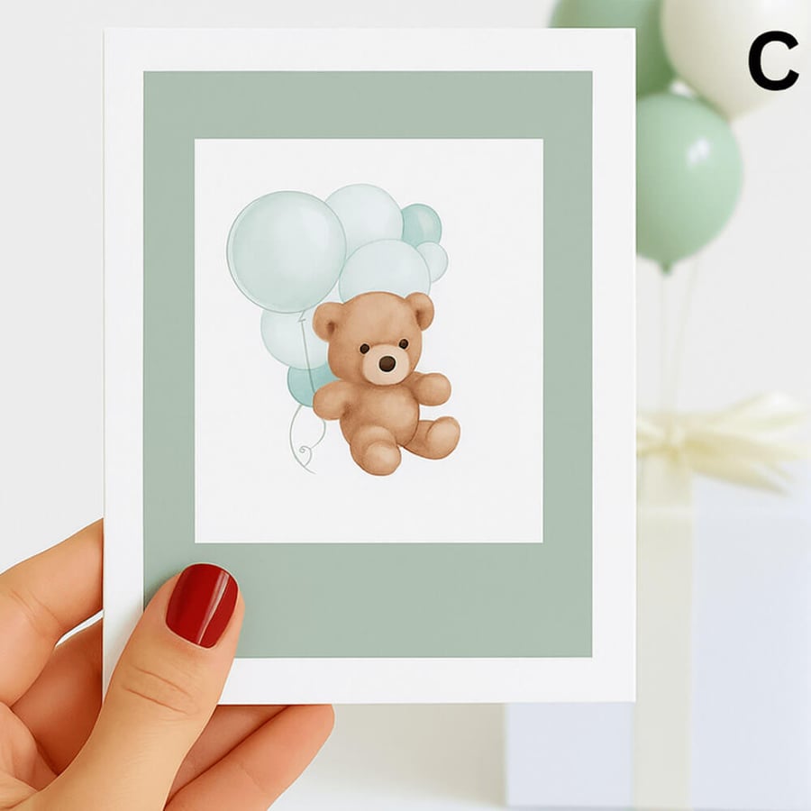 بطاقة تهنئة بتصميم راقي إهداء لمواليد الاولاد