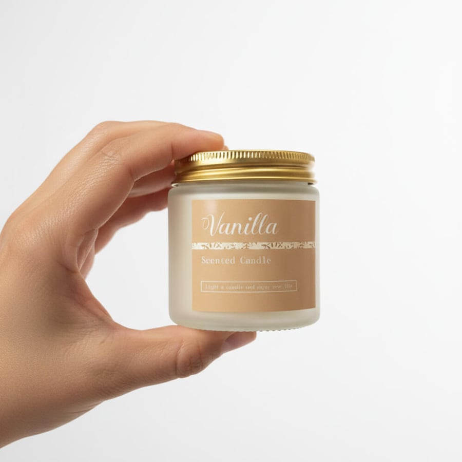 شمعة فانيليا عطرية بغطاء ذهبي – Ship A Gift