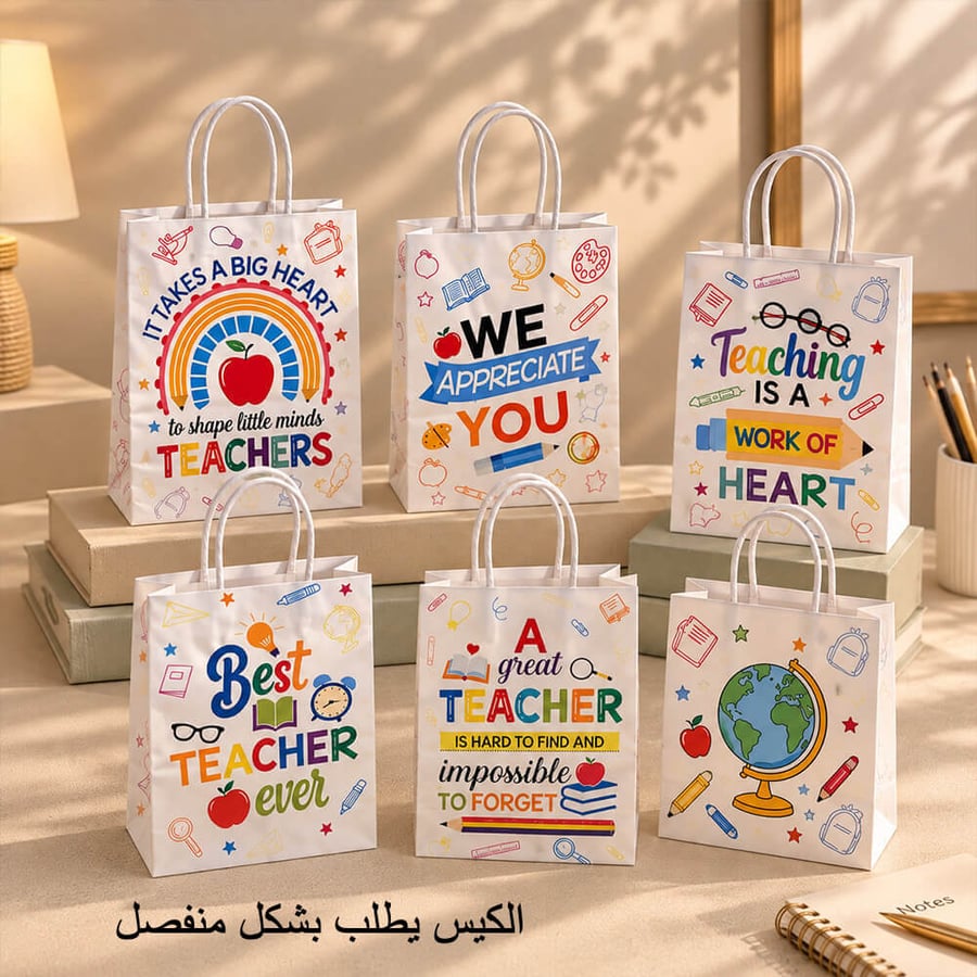 اكياس يوم المعلم بتصاميم مختلفة