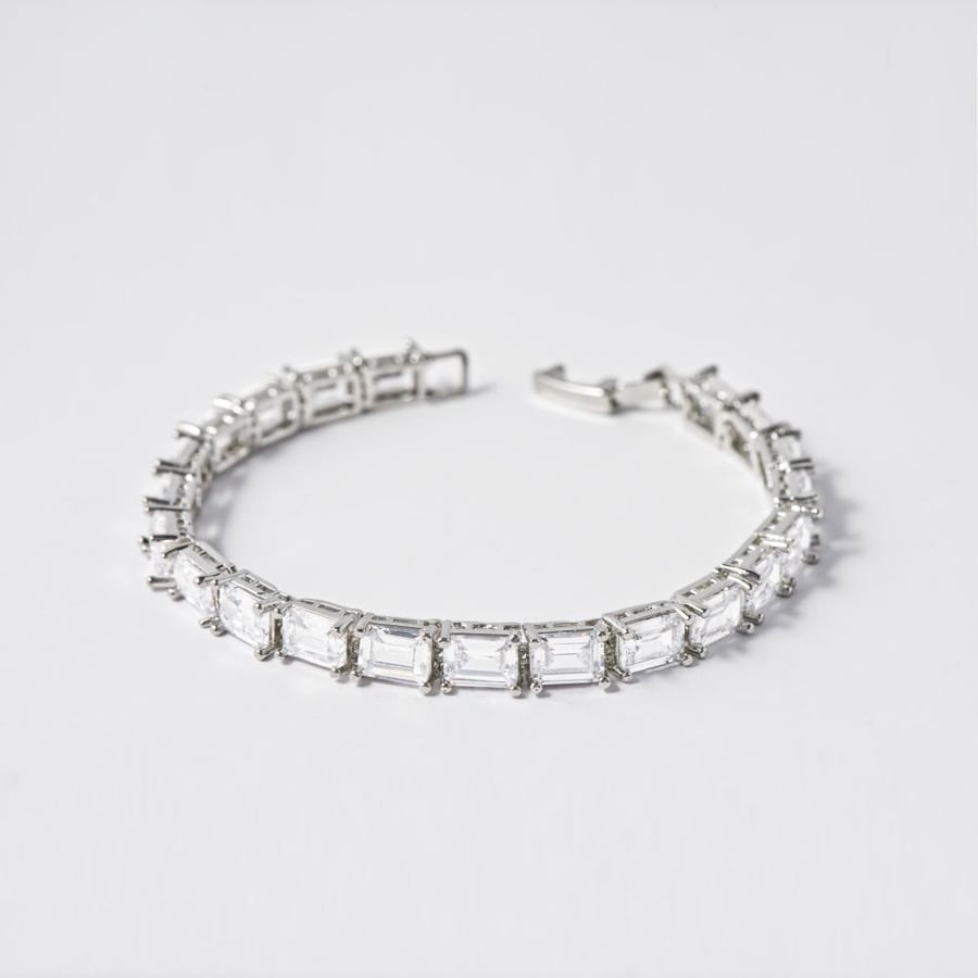 سوار تنس مستطيل - Rectangular Tennis Bracelet