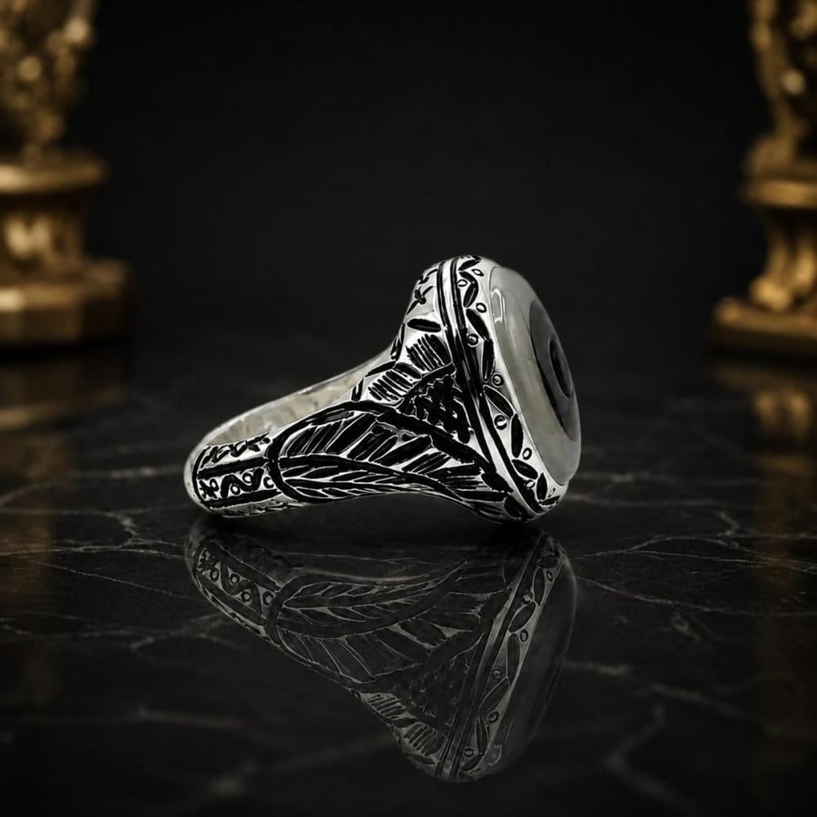 Indian Sulaimani agate ring