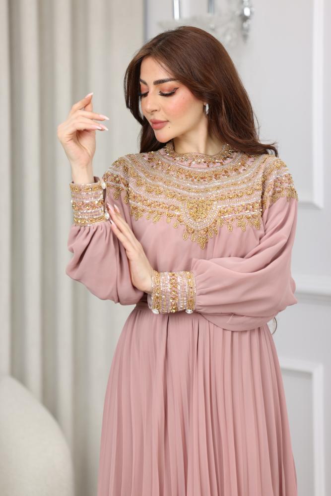 جلابية سهره بتطريز شك