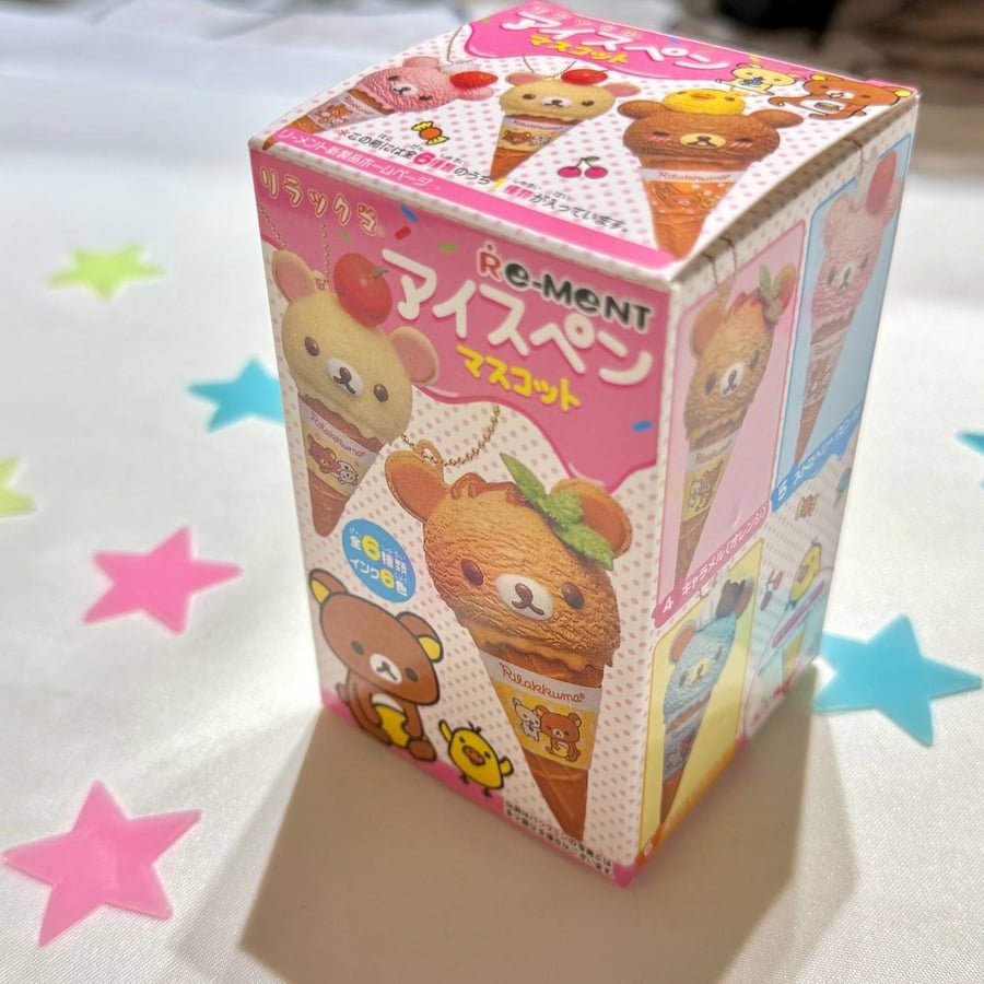 بلايند بوكس ميدالية ريلاكوما على شكل ايس كريم|| RILAKKUMA  keychain blind box ice cream
