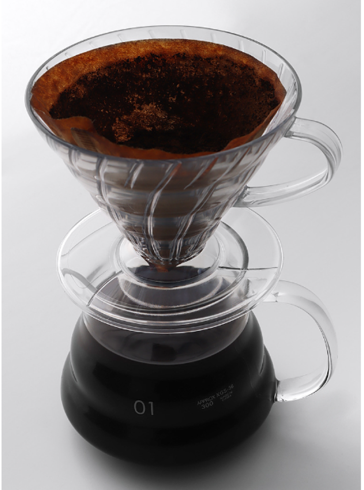 قمع تقطير V60 أكريليك شفاف | مقاس 02