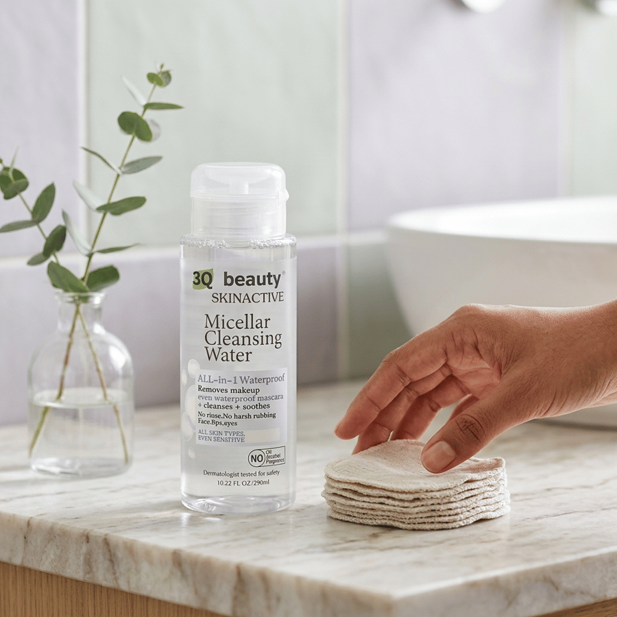مزيل مكياج مع قطن – BQ Beauty