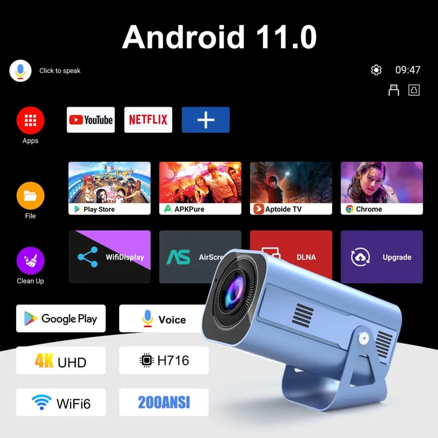جهاز عرض H96 MAX B11 4K Android11 WiFi6