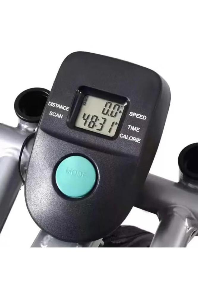 Fitness World دراجة تمارين اوربتراك جهاز اوربتراك رياضي بيضاوي الشكل مزود بشاشة LCD ذكية لقياس النبض من اليد