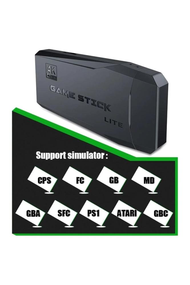 Generic جهاز ألعاب لاسلكي HDMI للتلفزيون – 3000 لعبة كلاسيكية، ووحدتي تحكم، وجهاز ألعاب ريترو صغير