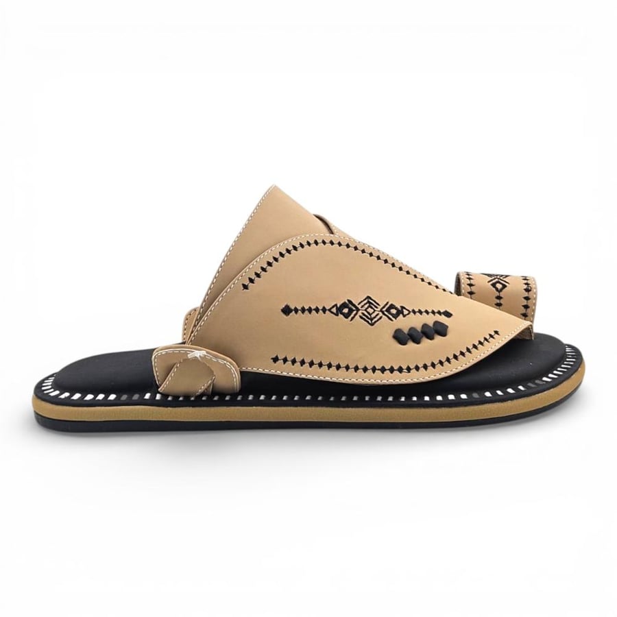 Al Fanoos Lumiere Walk Arabic Sandals for Men - Beige - Style 217