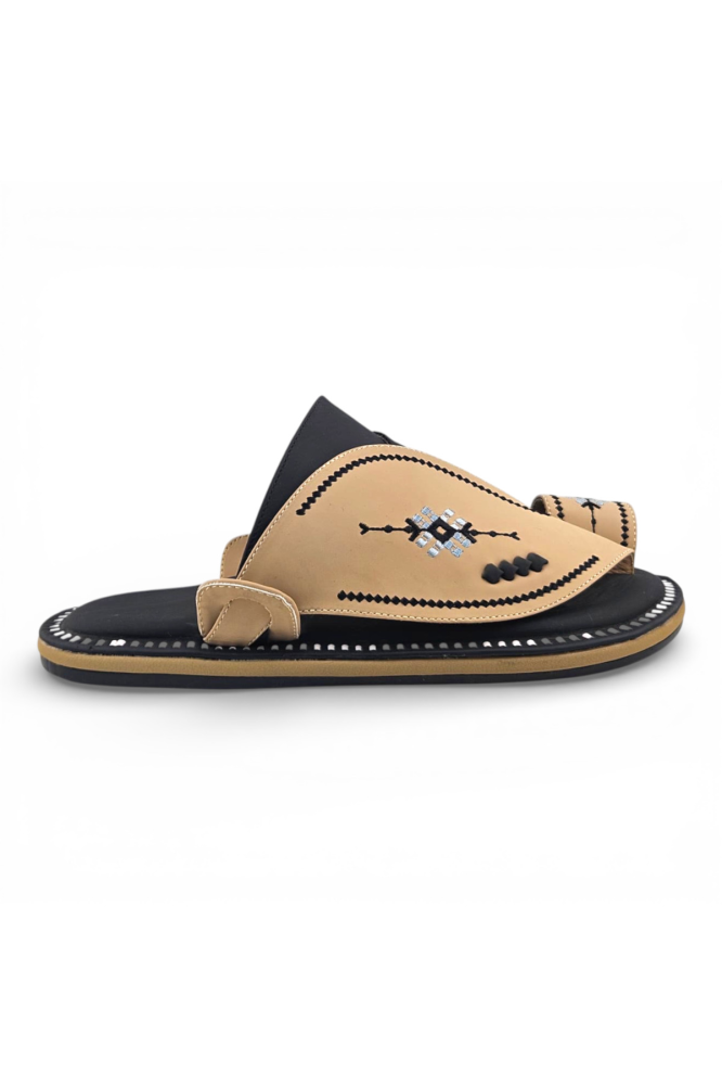 Al Fanoos Lumiere Walk Arabic Sandals for Men - Beige - Style 219