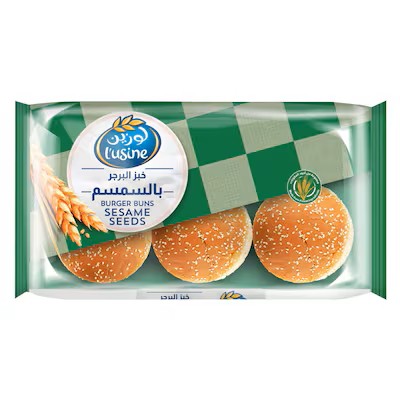 خبز البرجر بالسمسم لوزين 400 جم