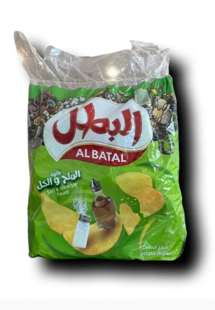 كيس بطاطس البطل ملح وخل 12 جم