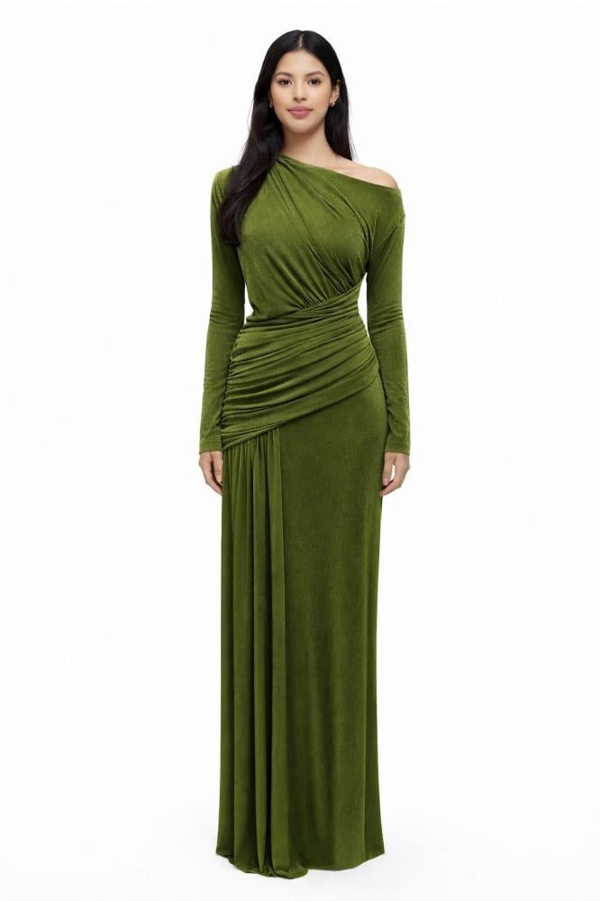 ِElegant One-Shoulder Maxi Dress