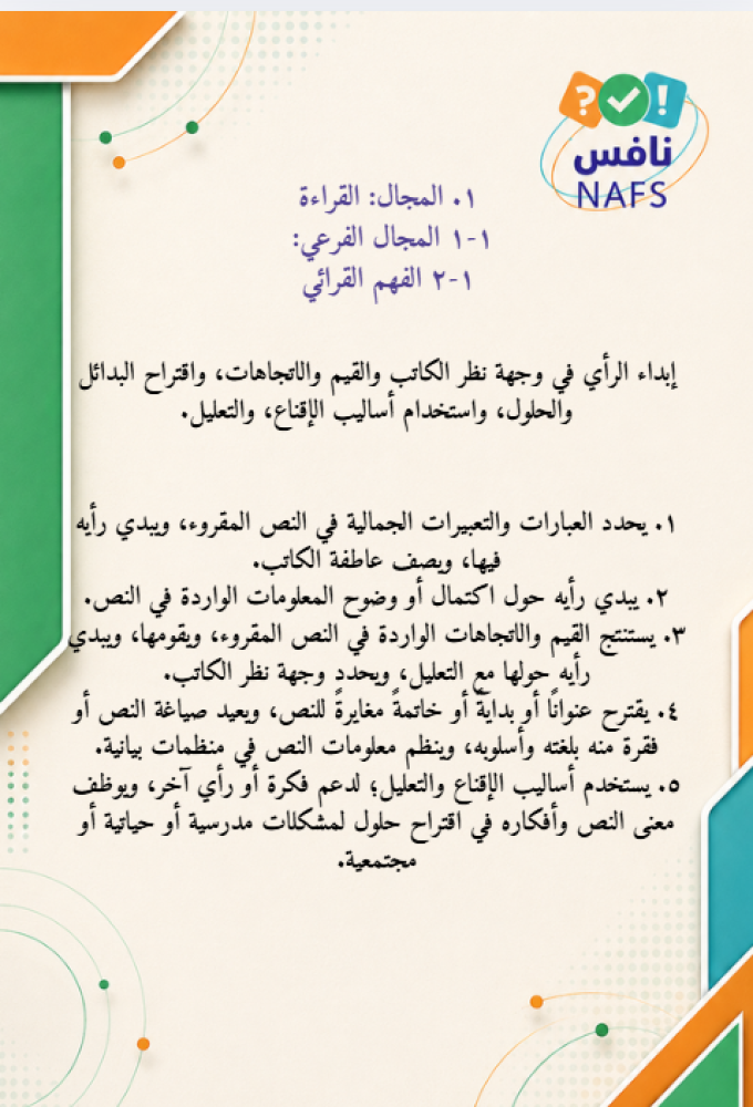 خطة تحسين نافس لغتي سادس