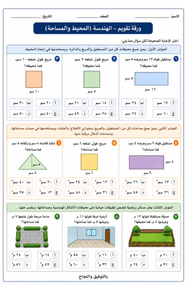 خطة تحسين رياضيات نافس سادس ابتدائي