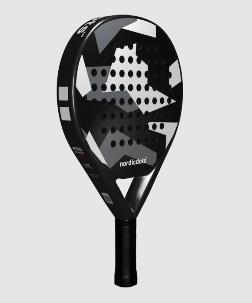 nordicdots Padel Racket - black and white