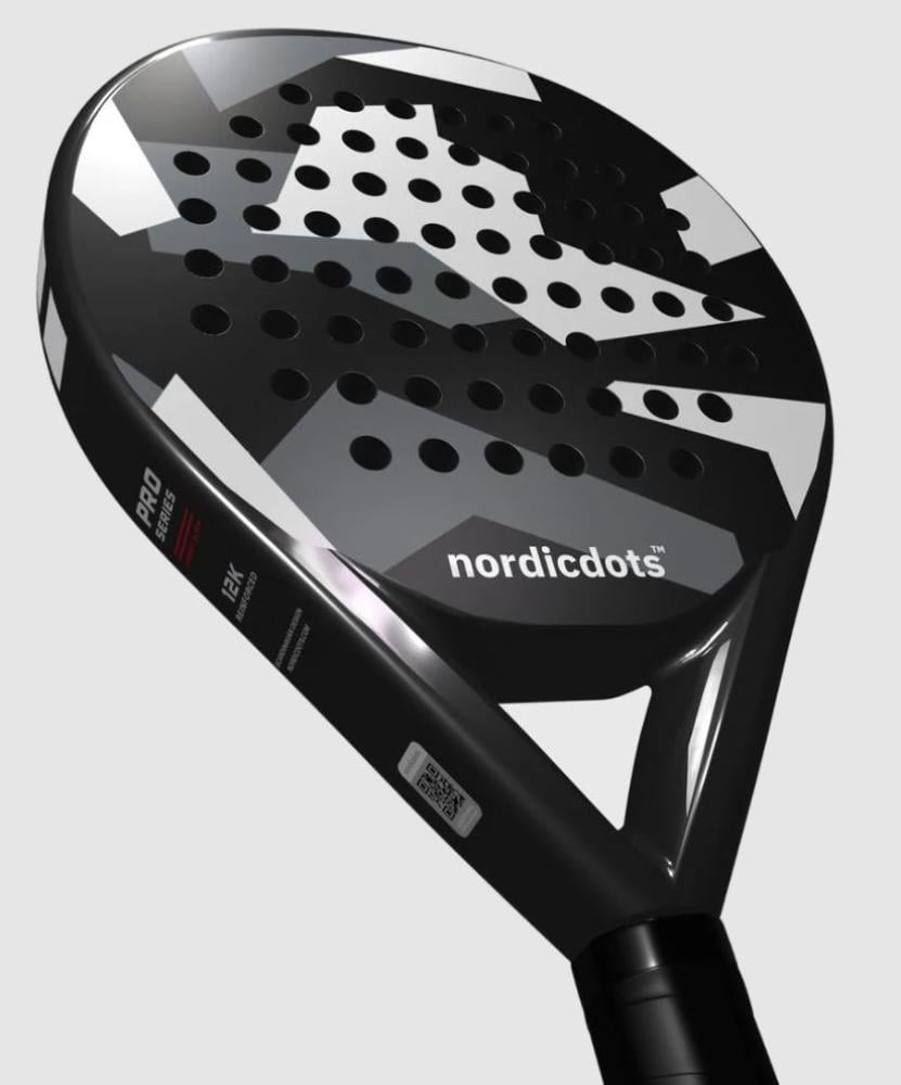 nordicdots Padel Racket - black and white