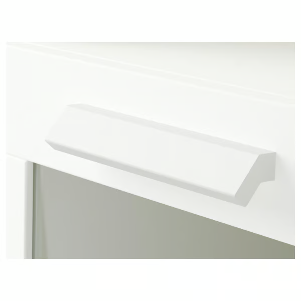 Modern bedside table with drawer and storage shelf - white