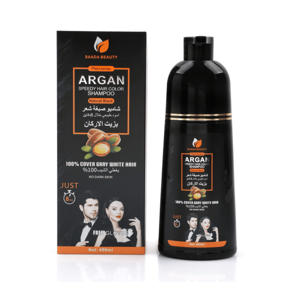 Beauty Sada Shampoo Hair Dye with Argan Oil Black Natural - 400ml